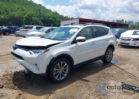 2018 Toyota Rav4 Hybrid Limited z USA, uszkodzony, nr VIN JTMDJREV1JD182079